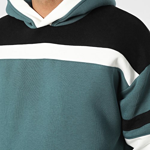 Sweat Capuche 1109 Bleu Pétrole