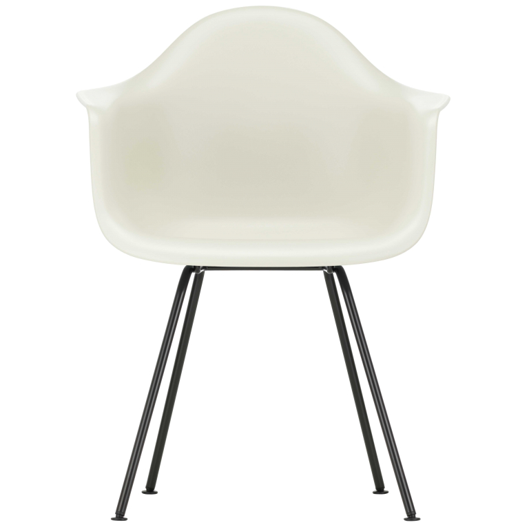 Vitra Eames DAX stoel zwart gepoedercoat onderstel, Pebble