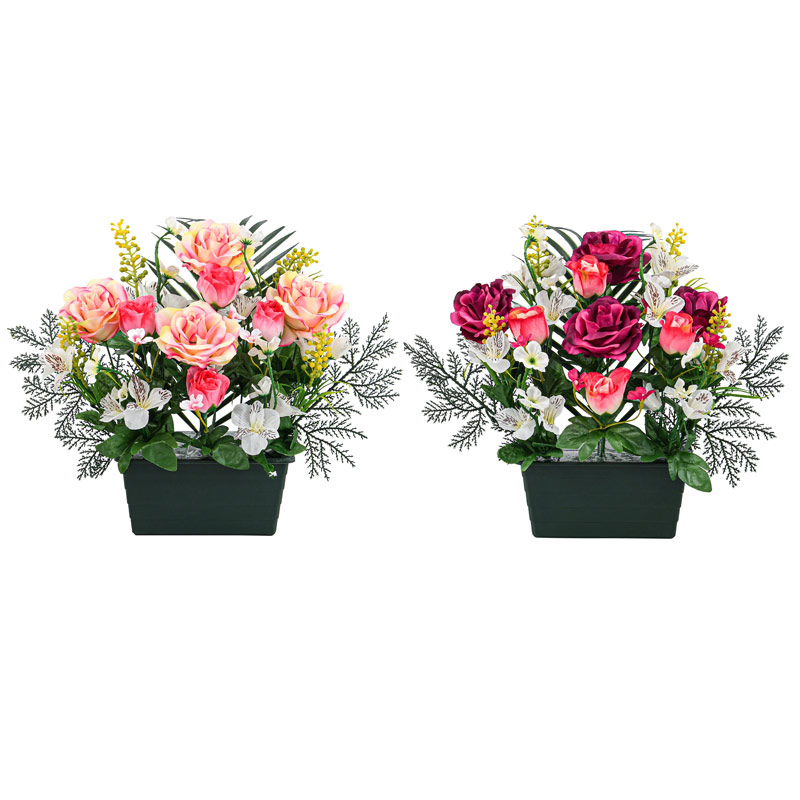 Jardinière de fleurs artificielles