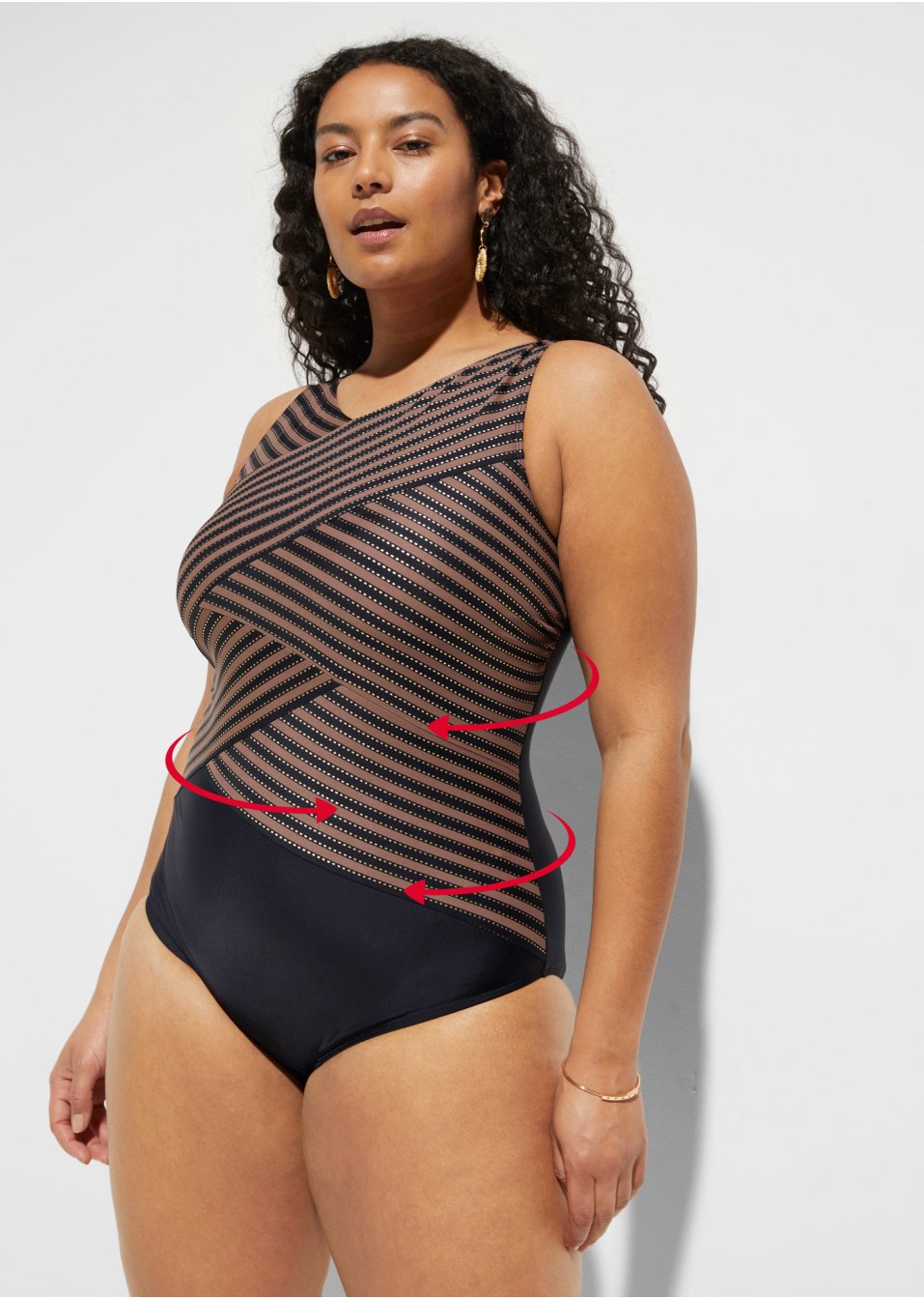 Maillot 1 pièce sculptant avec effet sculptant fort