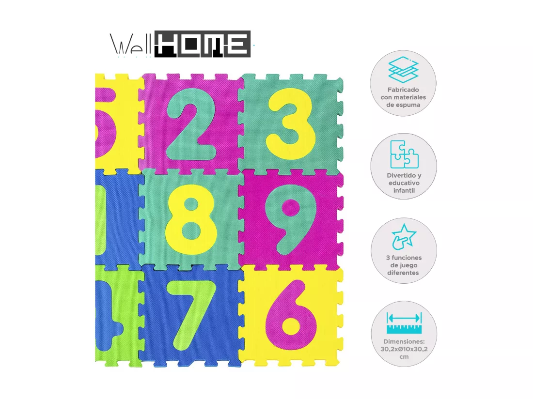 WELL HOME - Tapis enfant avec mousse enfant