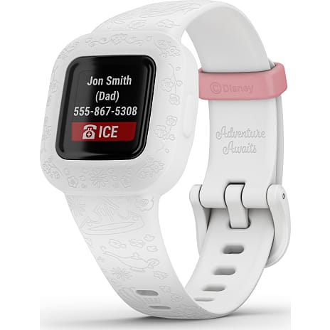 Garmin vivofit Jr. 3 Disney Princess aktivitetssporer med bånd - hvid