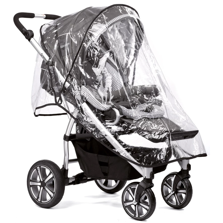 GESSLEIN Kombikinderwagen F4 Air+ mit Handbremse, oliv  Blümchen