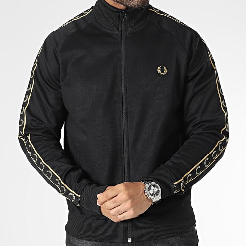 Veste Zippée A Bandes Seasonal Taped J4575 Noir Doré