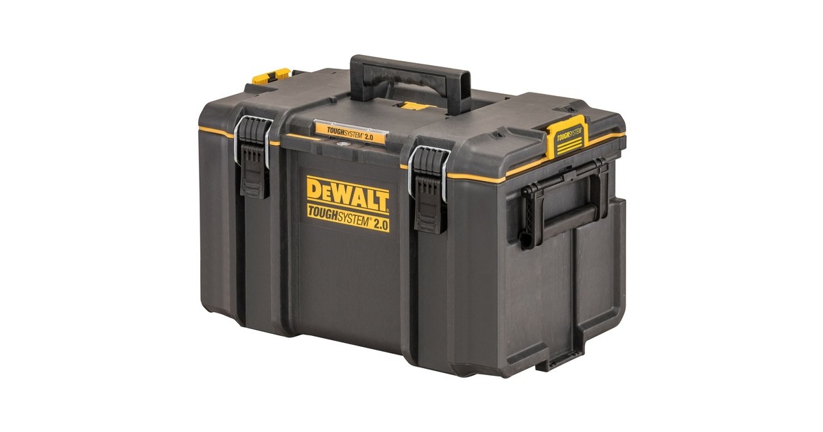 DEWALTTOUGHSYSTEM 2.0 DS400 Large Box gereedschapskist  (Zwart/geel)