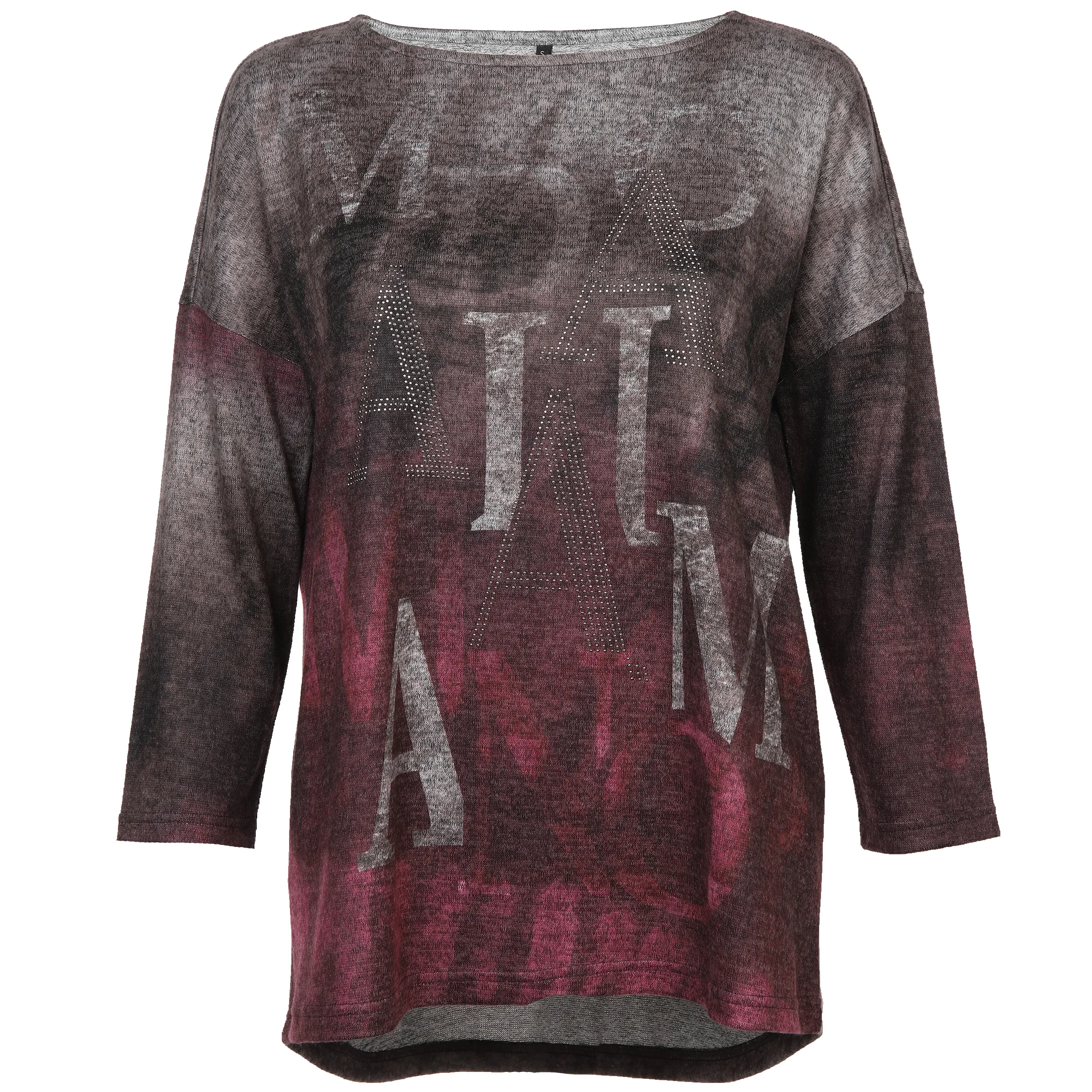 Damen Flauschshirt mit Ziernieten