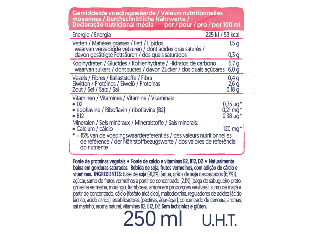 BEBIDA ALPRO SOJA FRUTOS VERMELHOS 3X250ML