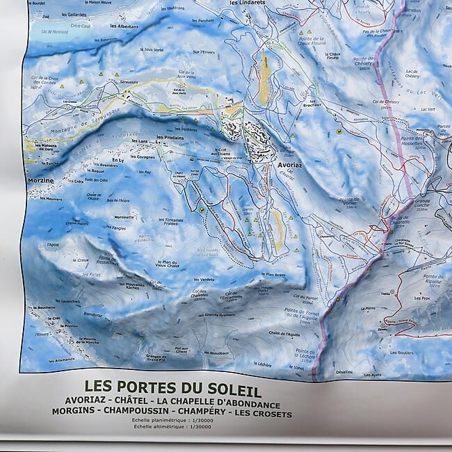 CARTE EN RELIEF DOMAINE PORTES DU SOLEIL