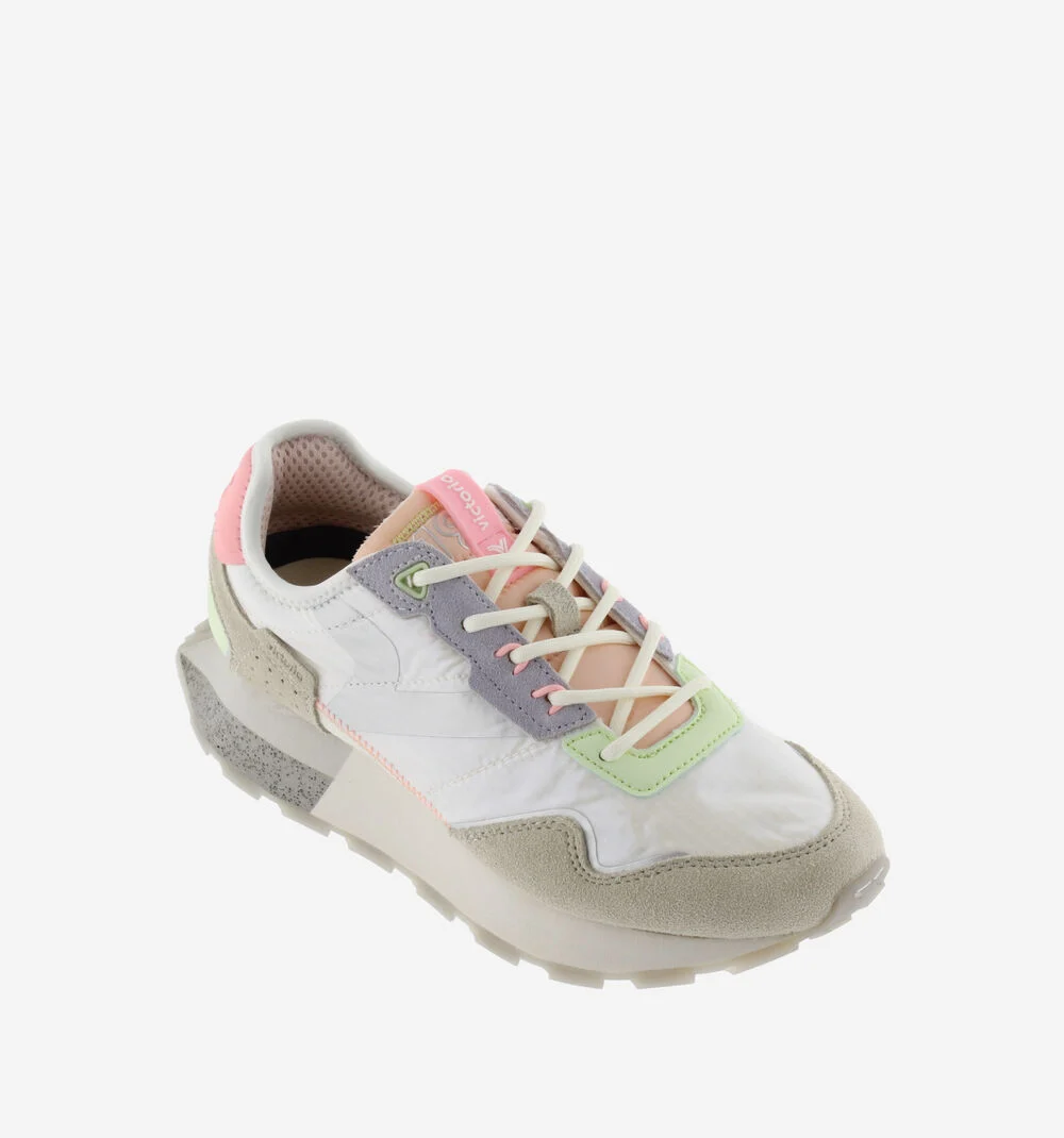 WING - POP METAL NYLON Baskets métallisées pour femme BLANCO