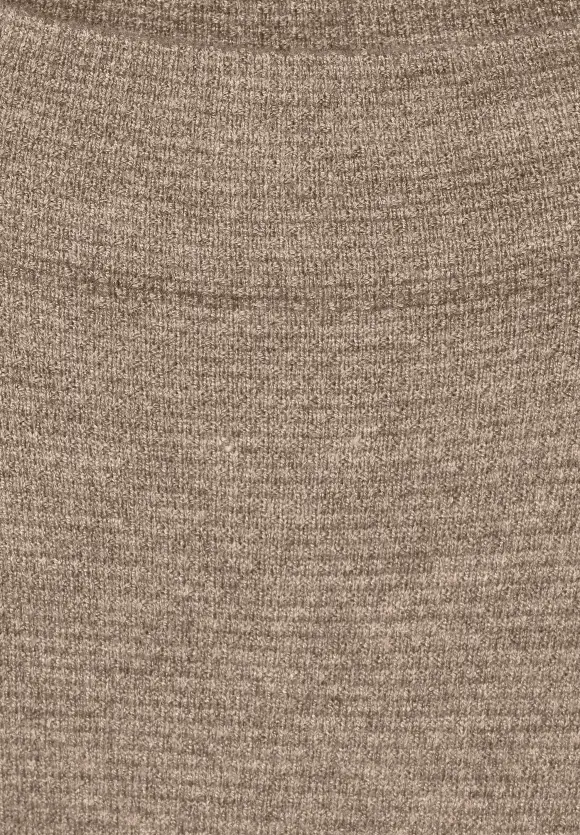 Strickpullover mit Struktur - bleached sand melange