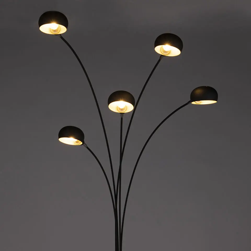 Qazqa vloerlampen sixties zwart e14