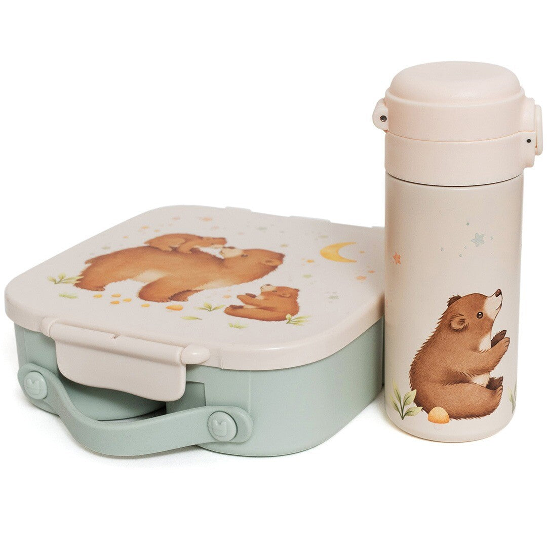 Petit monkey rvs drinkfles bear and stars - 350 ml