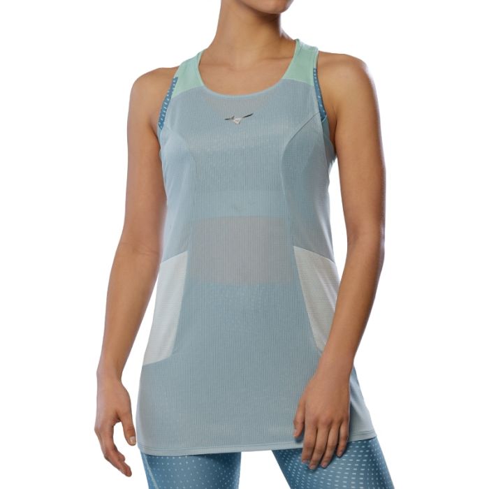 Mizuno Dame Singletter DryAeroFlow Tank Blå