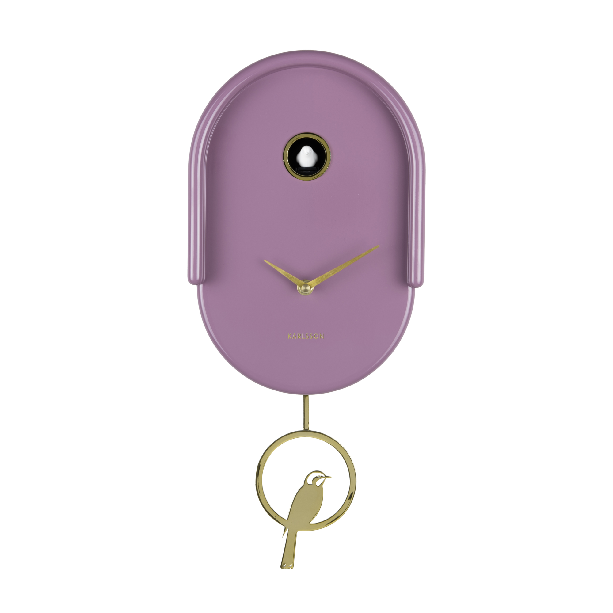 Wandklok Tweet Licht mauve