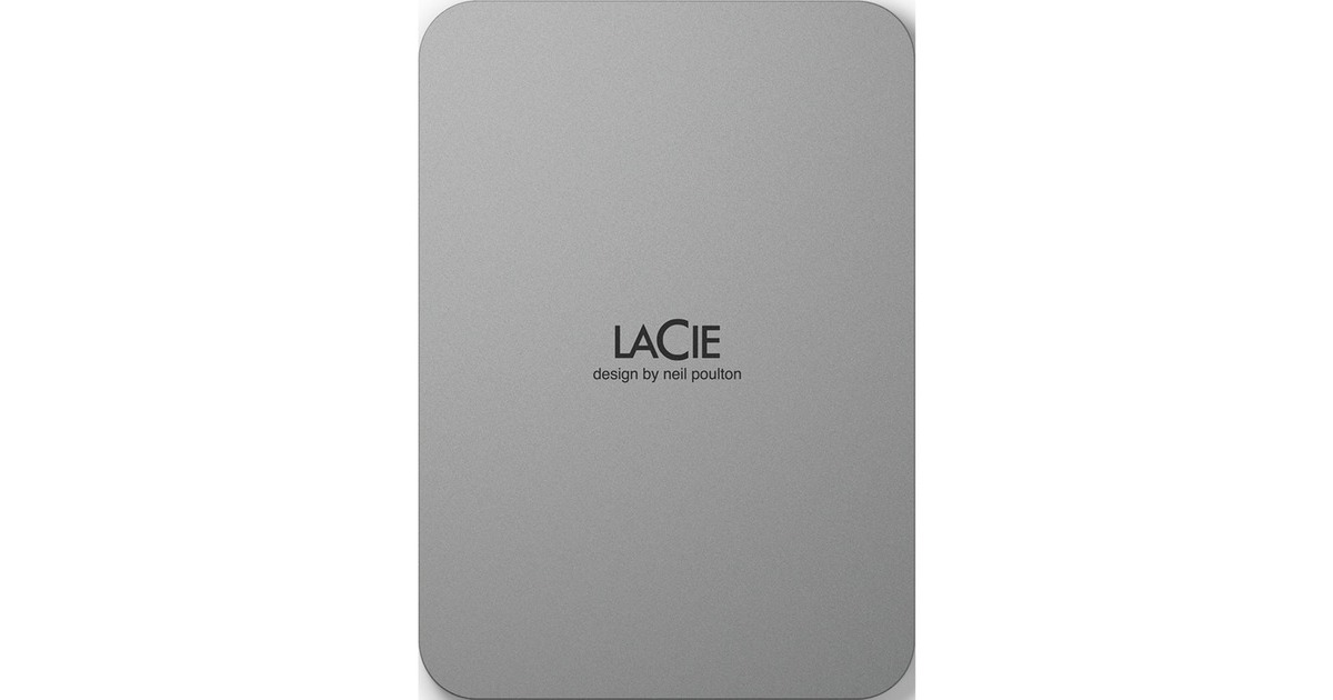 LaCieMobile Drive Secure 2 TB externe harde schijf  (Grijs, USB-C 3.2 (5 Gbit/s))