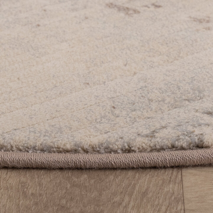 Rond abstract vloerkleed - Xavier Scratch Taupe/Grijs