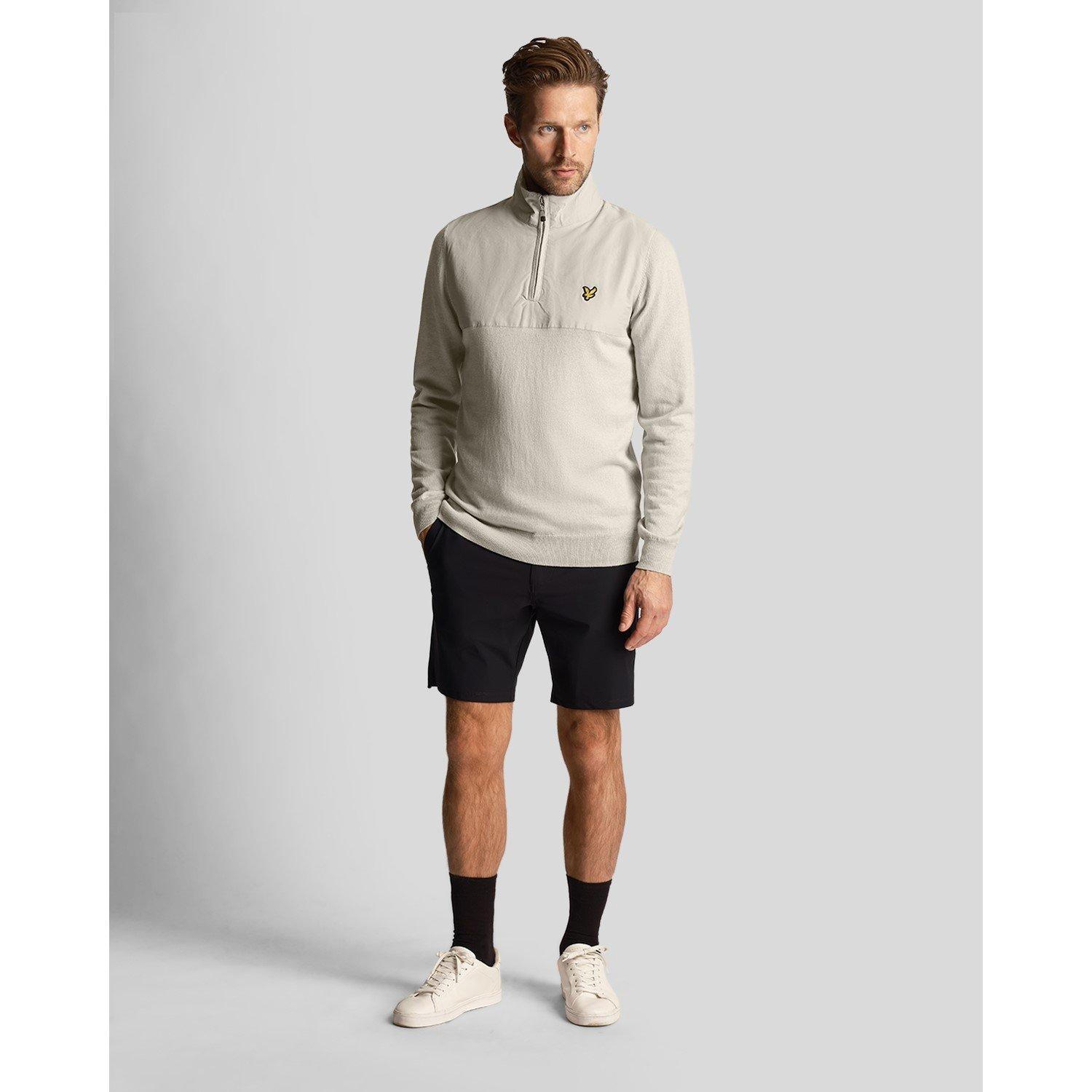 Lyle and Scott Crest Quarter Zip Knitted Top