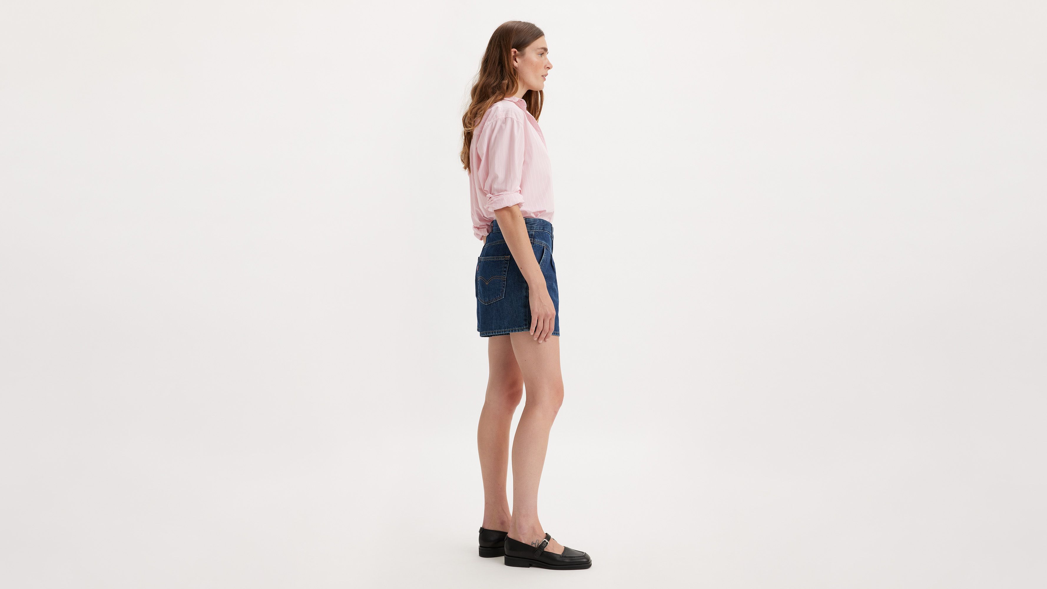 Short Mom Lightweight - Paper Map - Bleu