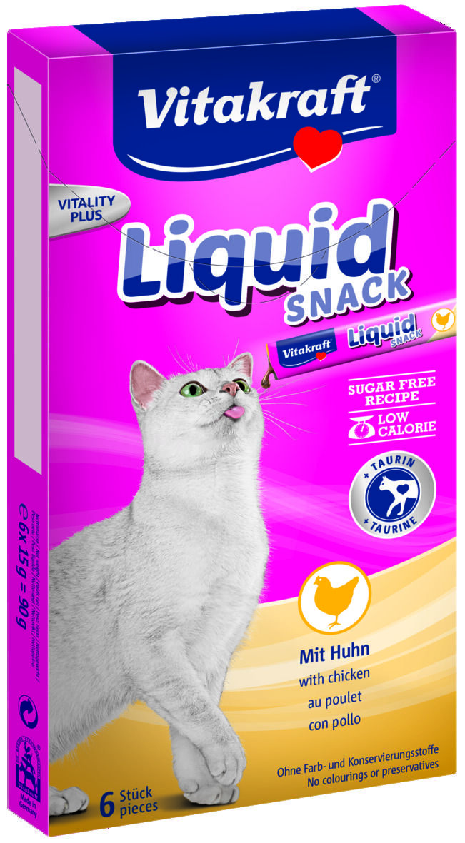 Vitakraft Cat-Liquid - Kattensnacks - 90 Gram - kip