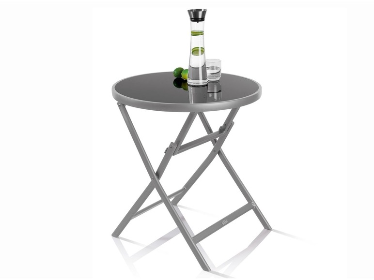 Aluminium bijzettafel grijs
