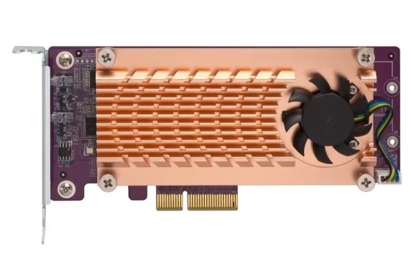 QNAP QM2-4P-384 - Lagringskontrol - PCIe 3.0 - lavprofil - PCIe 3.0 x8 - for QNAP TS-1273, 1277, 473, 677, 873, 877, 977, EC1280, TVS-2472, 473, 673, 872, 873, 882