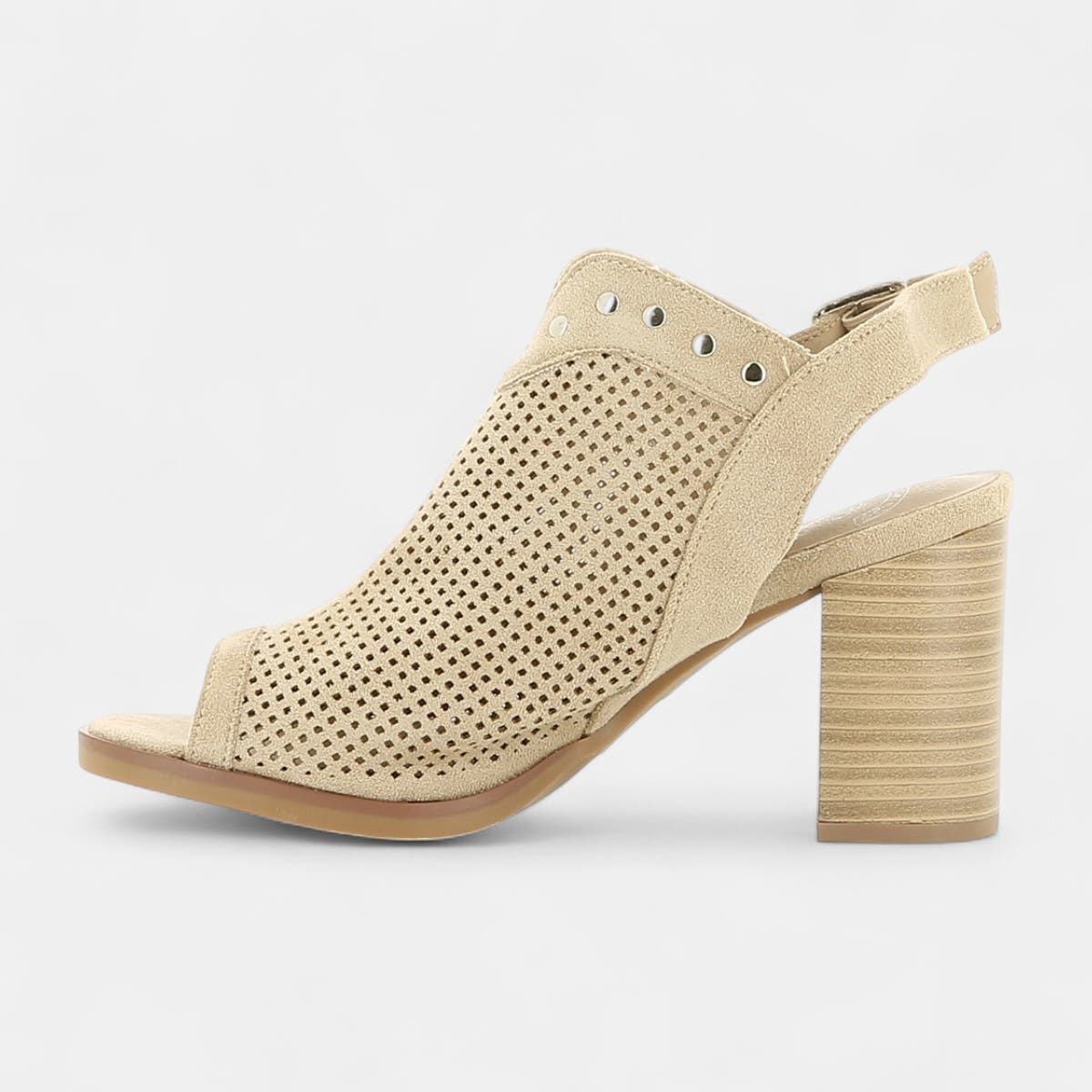 Nu-pieds à talon Femme beige