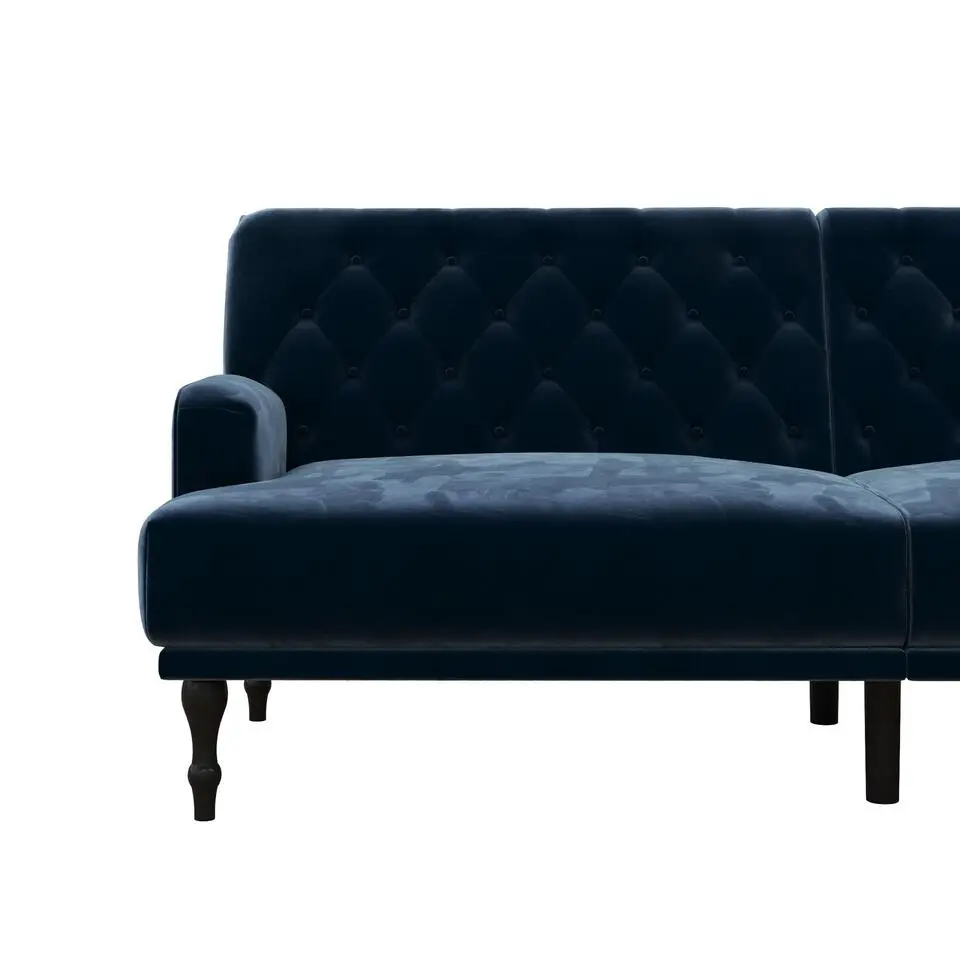 Ruby - 3-zits slaapbank in blauw fluweel