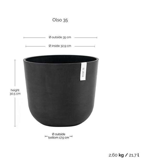 Ecopots Kunststoff-Topf Oslo, rund