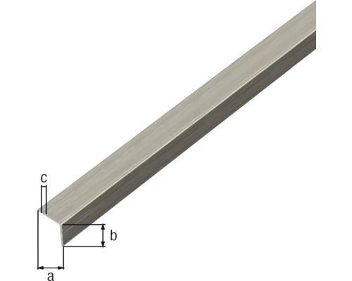 Aluminium hoekprofiel, RVS uitvoering, donker, zelfklevend, 10x10x1 mm, 1 m
