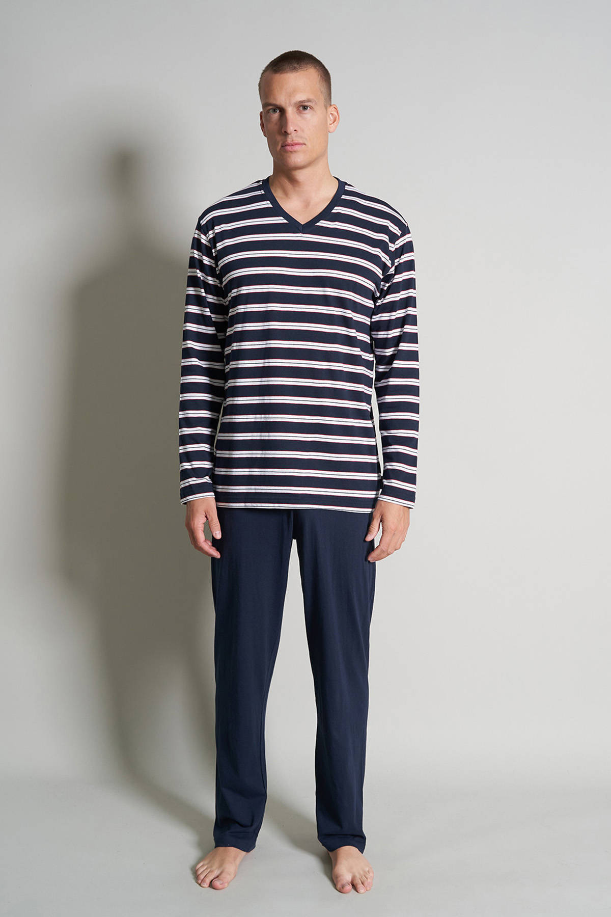 Ceceba pyjama met strepen donkerblauw