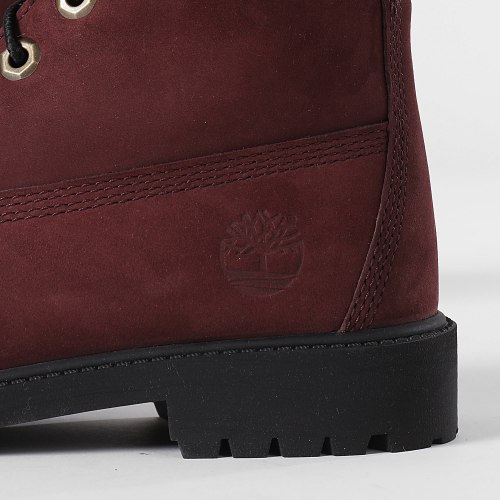 Boots Femme Premium 6 Inch Waterproof A64A1 Burgundy Nubuck