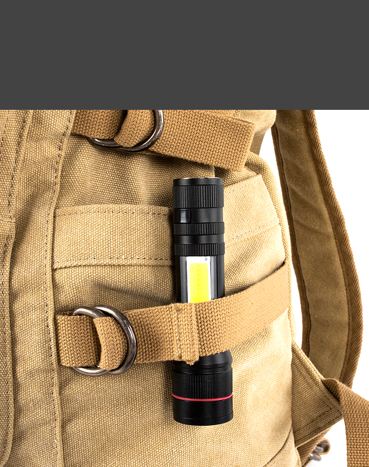 (2er Set) 800LM LED Aluminium USB Mini Taschenlampen - Schwarz