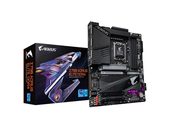 AORUS Z790 ELITE DDR4 - 1.0 - bundkort - ATX - LGA1700 sokkel - Z790 Chipset - USB-C 3.2 Gen 2x2, USB-C 3.2 Gen2, USB 3.2 Gen 1, USB 3.2 Gen 2 - 2.5 Gigabit LAN - onboard grafik (CPU påkrævet) - HD Audio (8-kanaler)