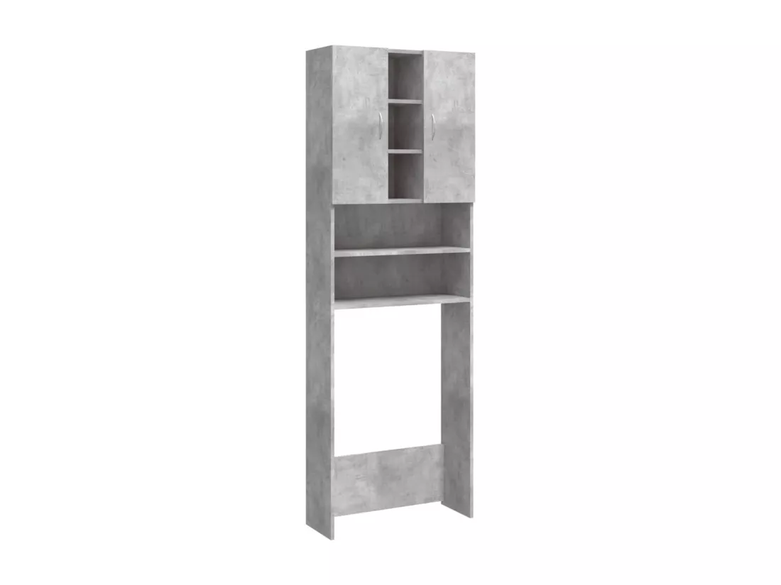 Meuble pour machine à laver Gris béton 64x25,5x190 cm