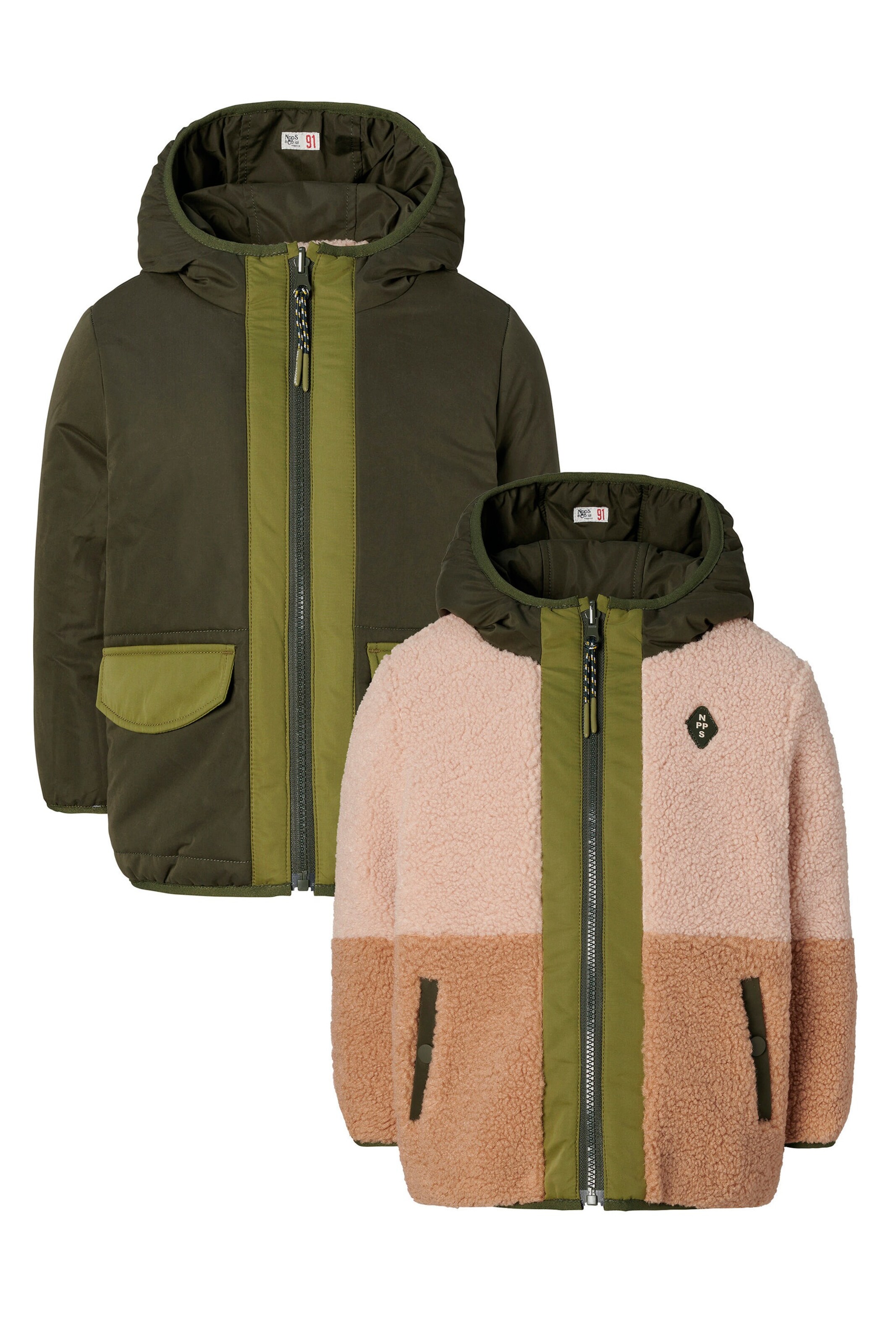 NOPPIES KIDS Winter jacke Hoyos - Reversible Forest Night