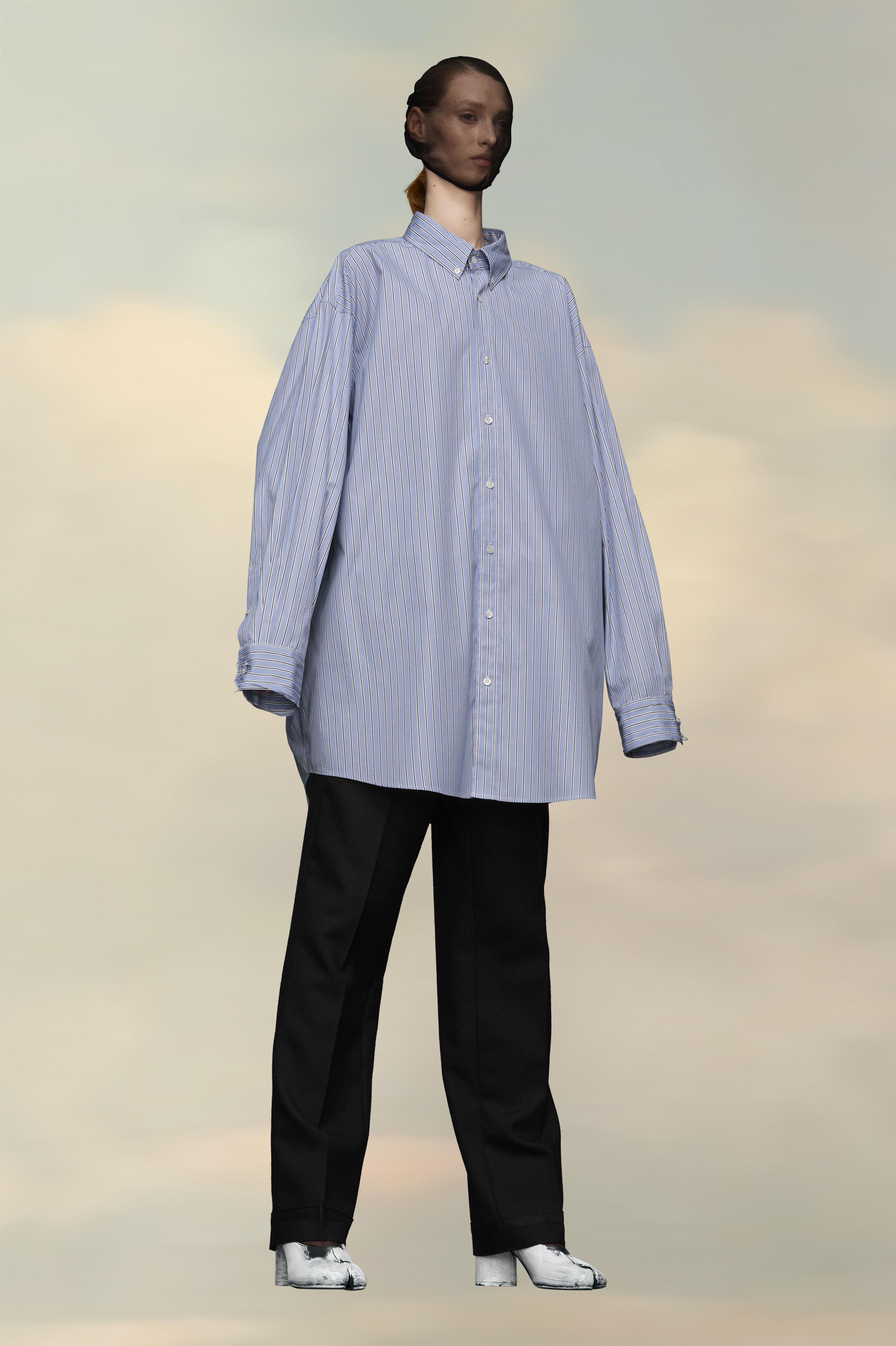 Chemise Oxford homme - Rayures bleues