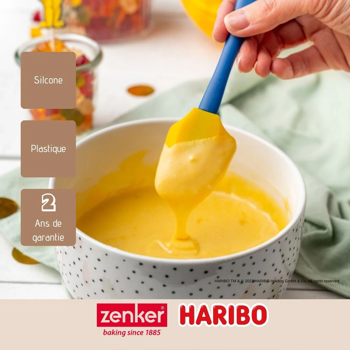 Spatule de cuisine et de pâtisserie en silicone 18 cm Haribo Zenker