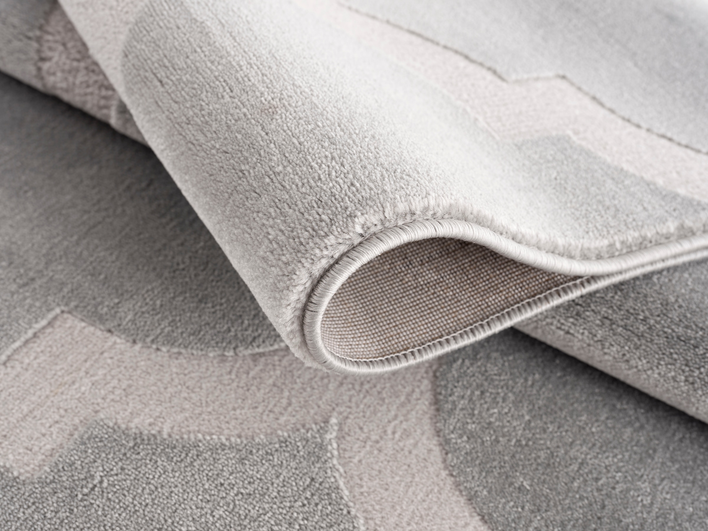 Home affaire Teppich »Fenris« rechteckig 12 mm Höhe Konturenschnitt, 3D-Design, flacher Teppich, Kurzflor, weich, elegant