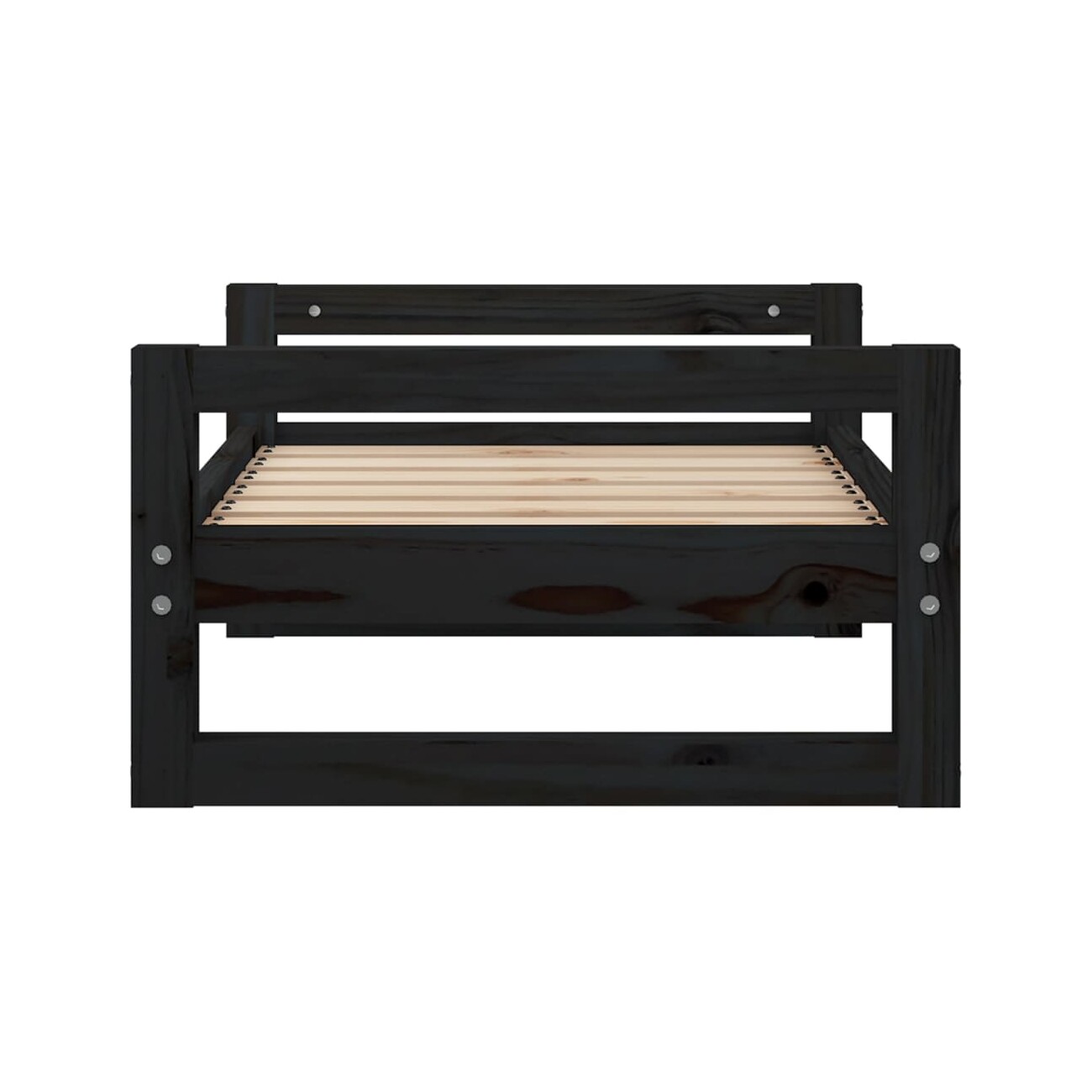 VidaXL Hundebett M (65,5x50,5x28 cm) aus Kiefernholz schwarz