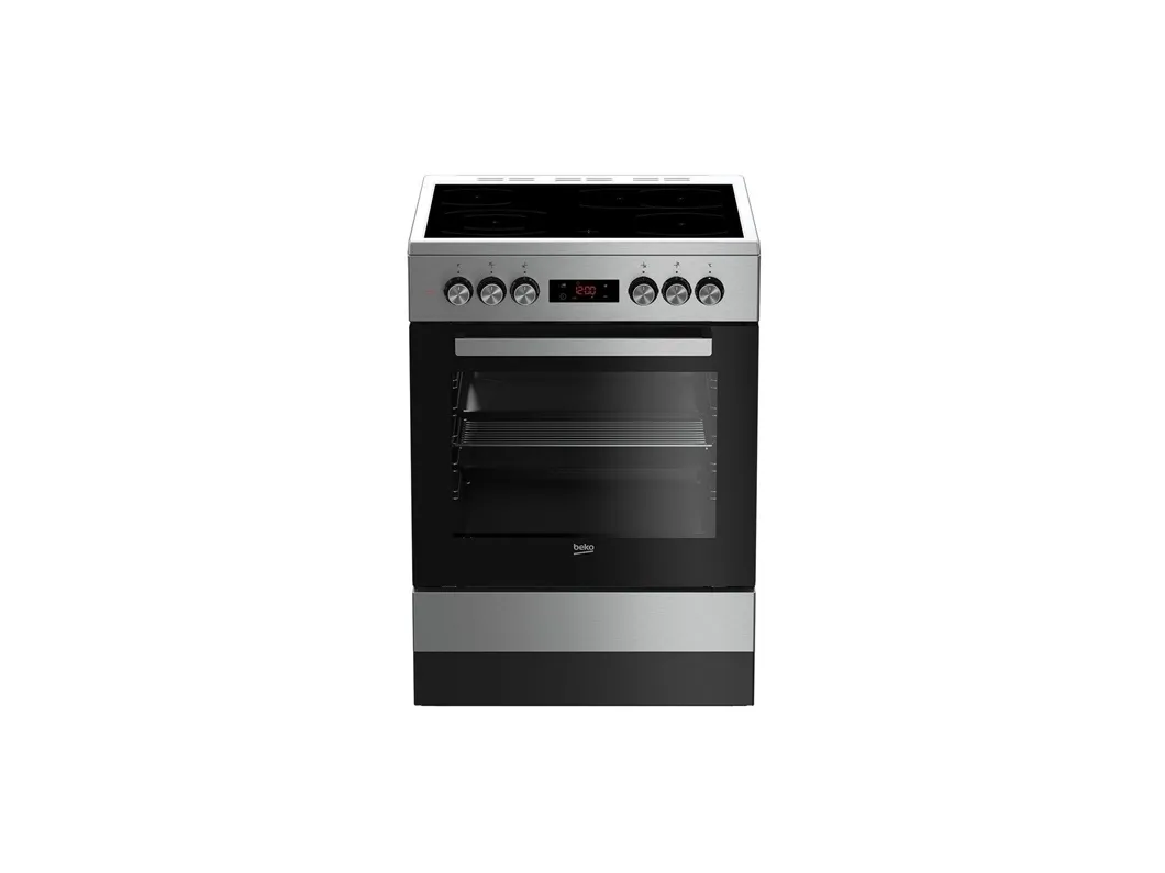 Beko FSM67320GXS - Komfur - fritstående - bredde: 60 cm - dybde: 60 cm - højde: 85 cm - Klasse A - rustfrit stål