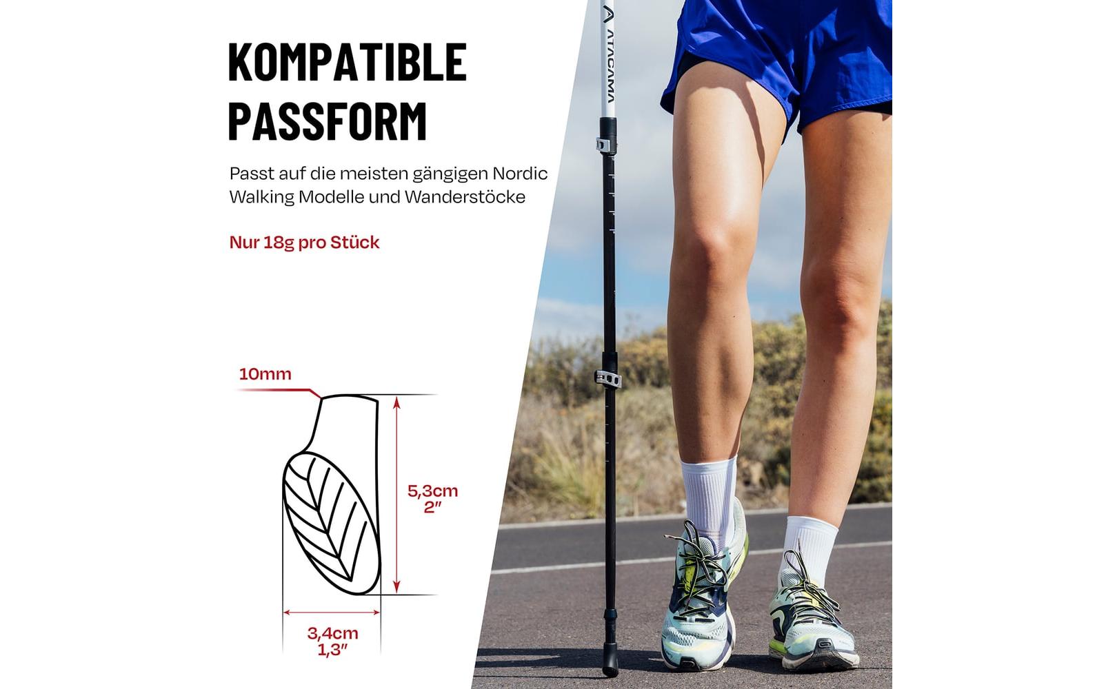 Nordic Walking Gummipuffer Wanderstockaufsatz 10er-SetWalkingstock-Gummifüsse im 10er-Set