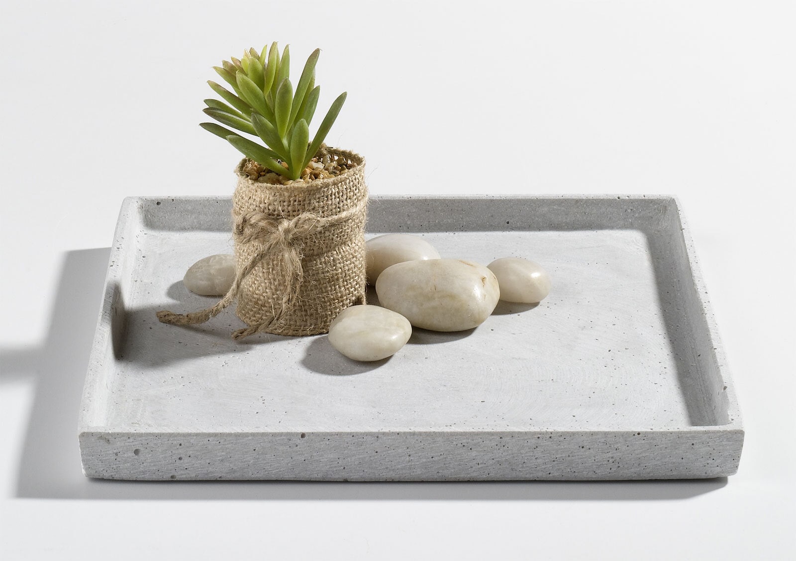 Dekoplatte quadratisch 2 x 20 x 20 cm Kunststoff grau
