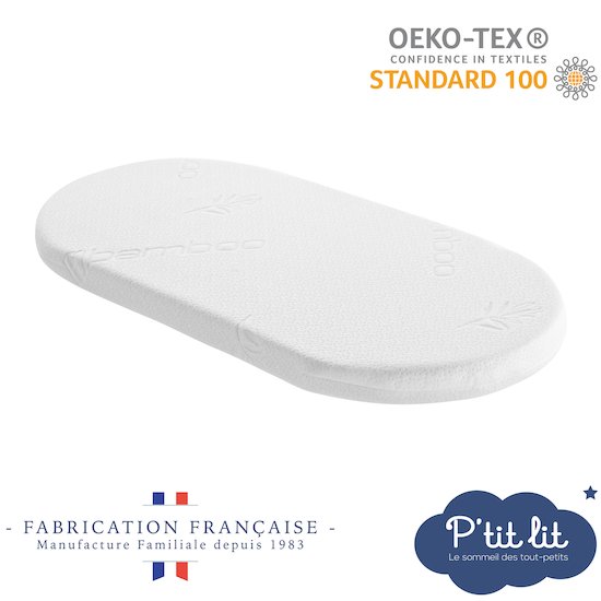 Matelas de couffin bambou   Ecru        de               P'tit lit