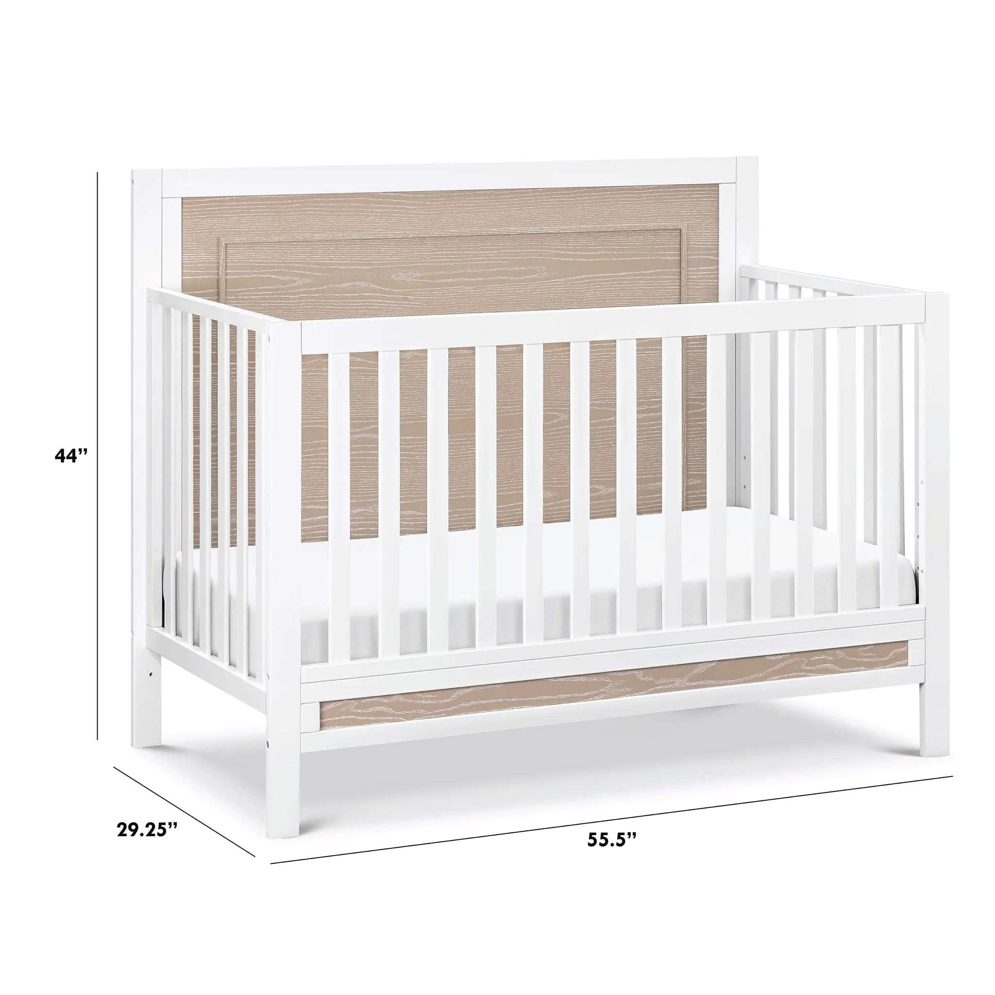 DaVinci Couchette Convertible 4-en-1 Radley - Blanc et Bois Côtier