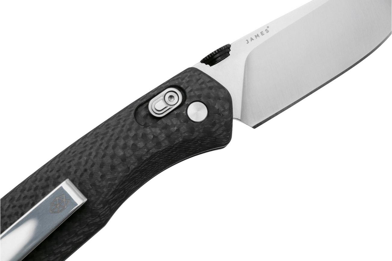 The James Brand The Carter KN108126-00 Black Carbon Fiber, zakmes
