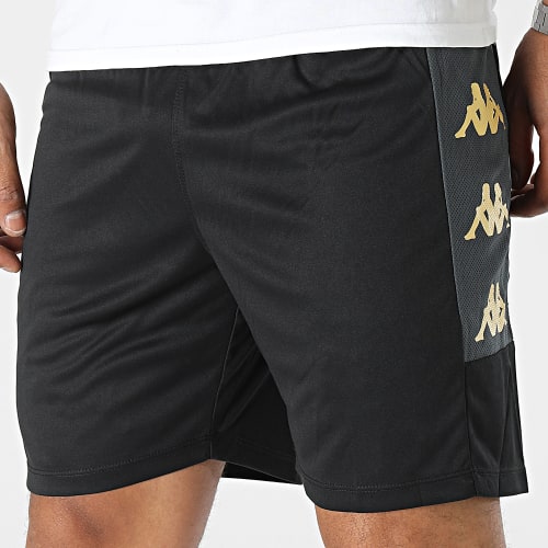 Short Jogging A Bandes Gondo 351F5XW Noir Doré