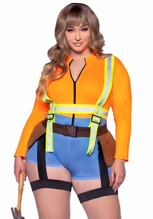 Bouw Kostuum Dames Plus Size Leg Avenue