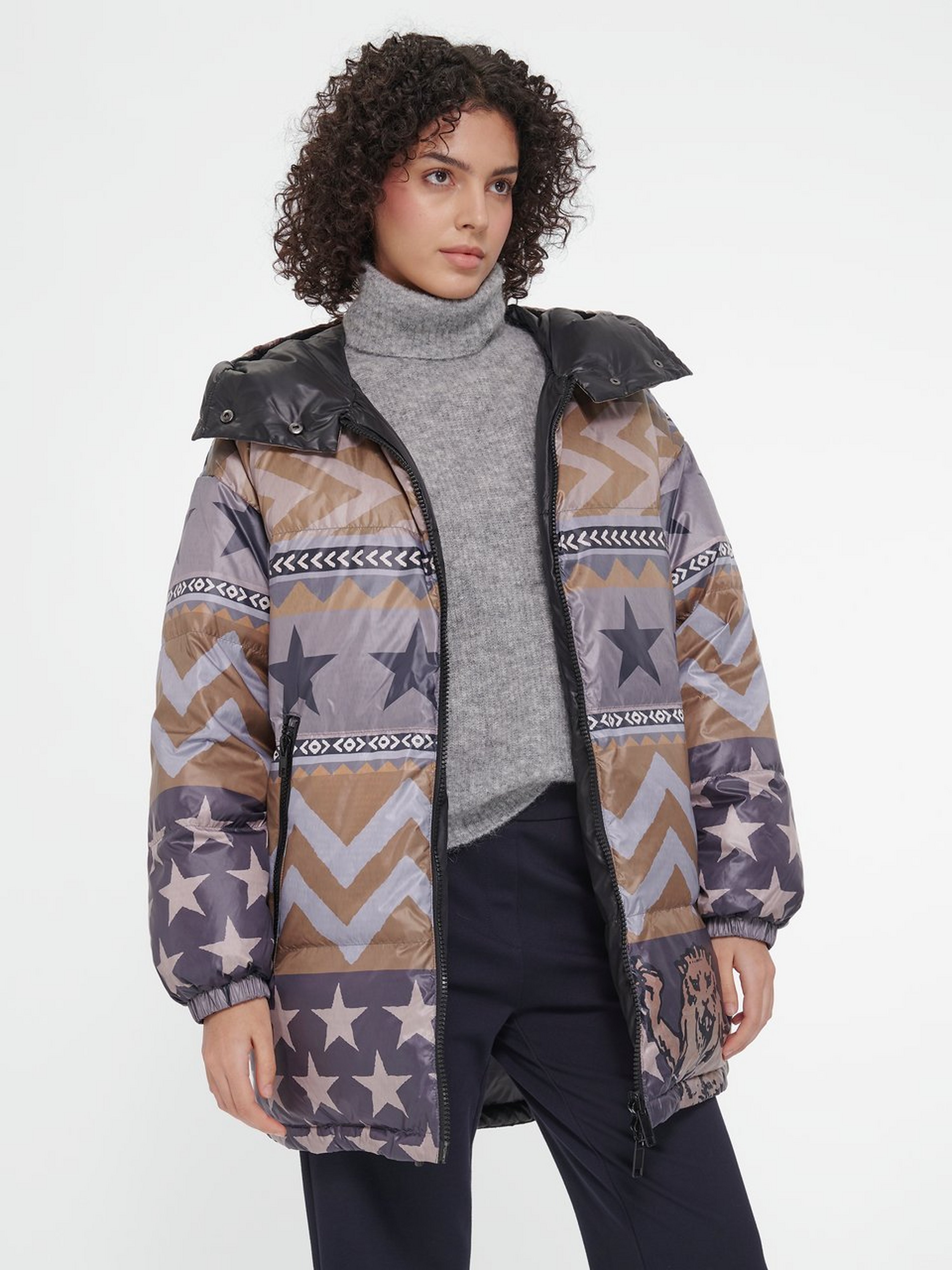 Steppjacke mit Stehkragen