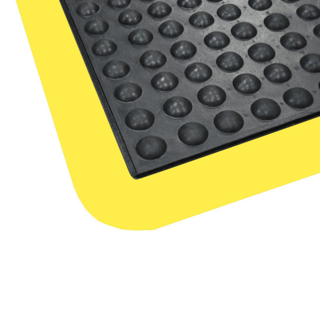 Tapis ergonomique d'atelier - tapis anti-fatigue - avec bord jaune - 60x90 cm