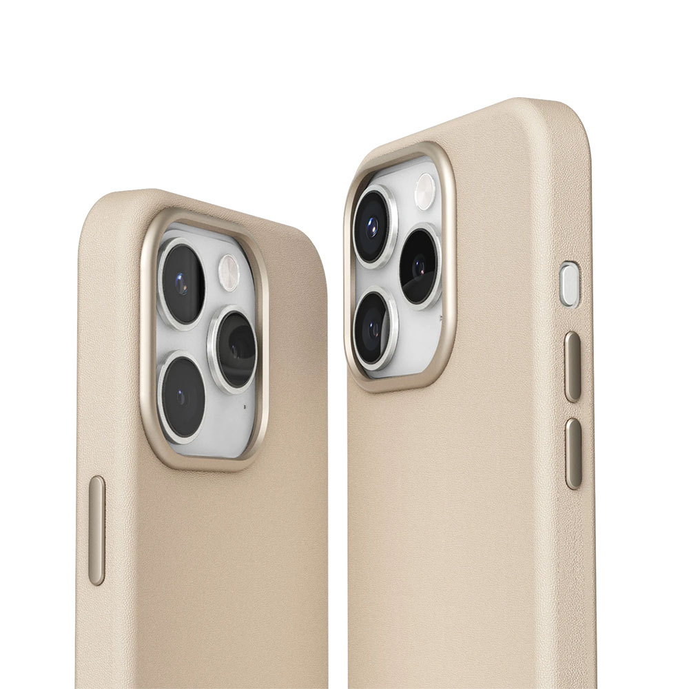 iPhone 16 Pro Max MagSafe Schutzhülle Like Leather Case aus Recycelten Materialien (ELC00012) - Beige